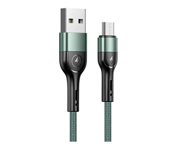 USAMS Kabel pleciony U55 2A micro USB zielony 1m - 1569104 - zdjęcie
